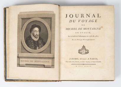 MONTAIGNE (Michel de)
Journal du voyage de...