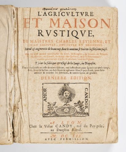 ESTIENNE
L'agriculture et maison rustique....