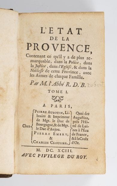 BRIANCON (Robert de)
L'état de la Provence...