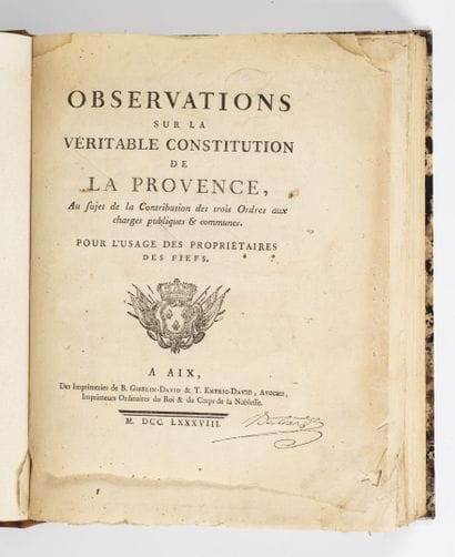 GASSIER
PROVENCE - OBSERVATIONS sur la véritable...