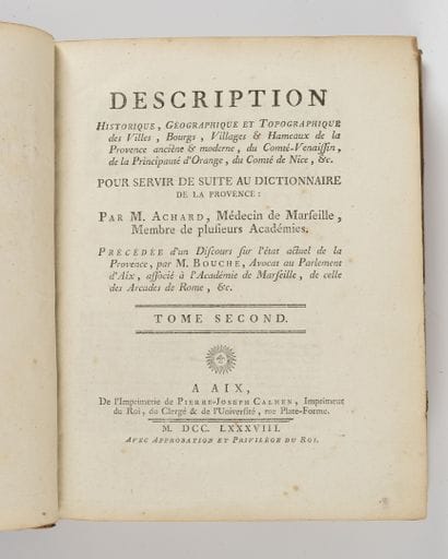 ACHARD (C.F.)
Description historique, géographique...