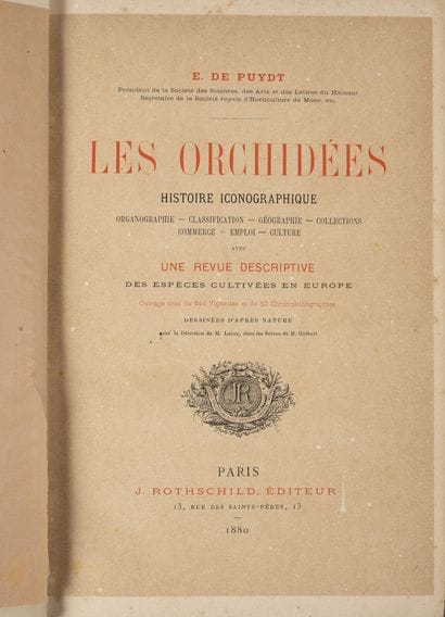 PUYDT (E.de)
Les orchidées. Histoire iconographie.
Paris,...