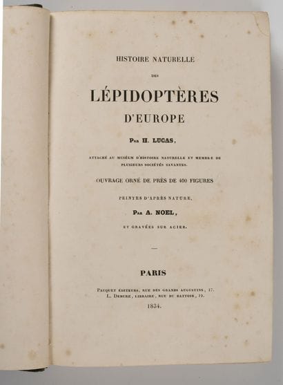 LUCAS (P.H.)
Histoire naturelle des lépidoptères...