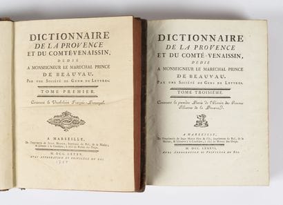 DICTIONNAIRE de la Provence et du Comte-Venaissin...