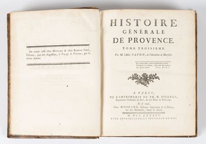 PAPON (Jean-Pierre)
Histoire générale de...