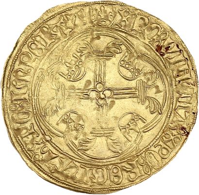 LOUIS XI (1461-1483)
Gold shield with a crown....