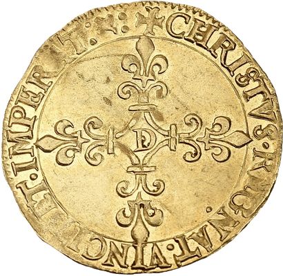 HENRI III (1574-1589)
Gold shield with sun,...