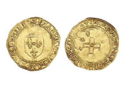 HENRI II (1547-1559)
Gold shield with a cross....