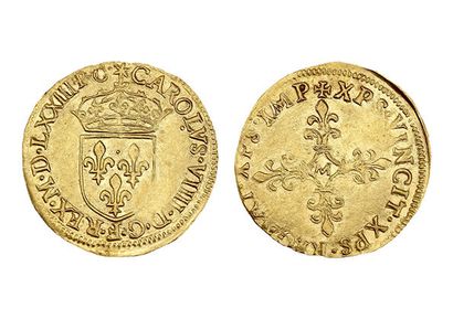 CHARLES IX (1560-1574)
Golden shield with...