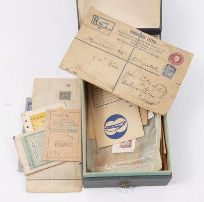 Lot of stamps and old documents including...