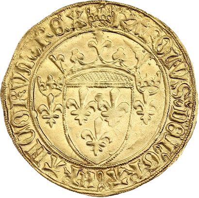 CHARLES VII (1422-1461)
Gold shield with...