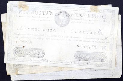 FRANCE, Epoque révolutionnaire 
Three assignats...
