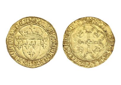 CHARLES VII (1422-1461)
Gold shield with...