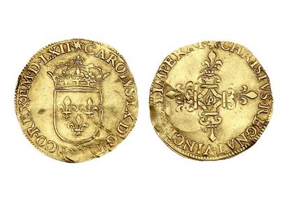 CHARLES IX (1560-1574)
Golden shield with...