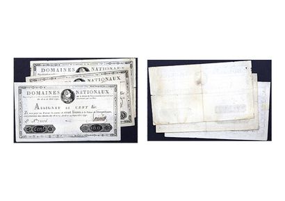 FRANCE, Epoque révolutionnaire 
Three assignats...