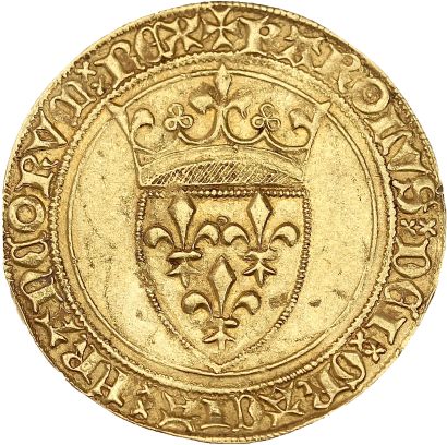 CHARLES VI (1380-1422)
Gold shield with a...