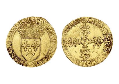 CHARLES IX (1560-1574)
Golden shield with...