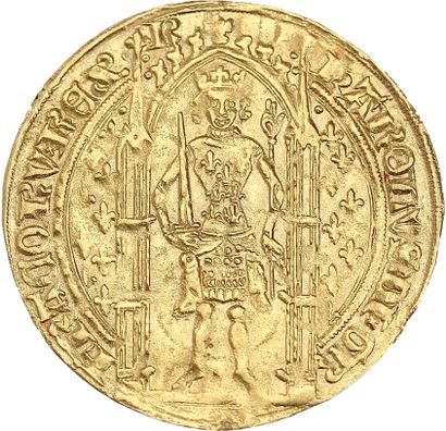 CHARLES V (1364-1380)
Frank on foot. La Rochelle....
