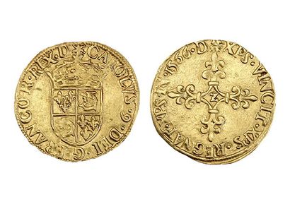 CHARLES IX (1560-1574)
Golden shield with...