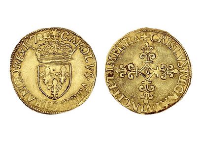 CHARLES IX (1560-1574)
Golden shield with...