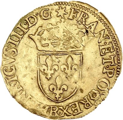 HENRI III (1574-1589)
Gold shield with sun,...