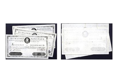 FRANCE, Epoque révolutionnaire 
Three assignats...