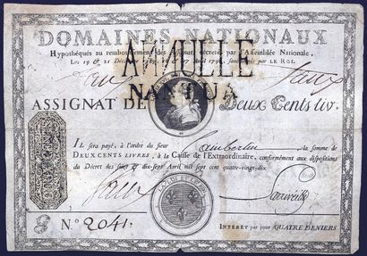 FRANCE, Epoque révolutionnaire 
Assignat...