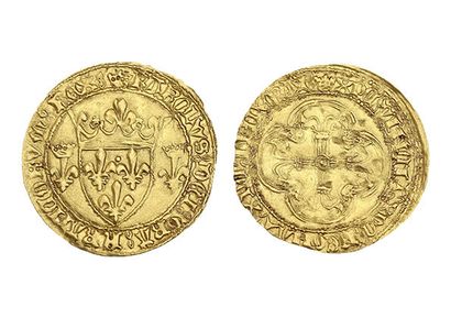 CHARLES VII (1422-1461)
Gold shield with...