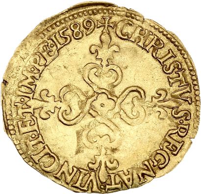 HENRI III (1574-1589)
Gold shield with sun,...