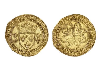 CHARLES VII (1422-1461)
Gold shield with...