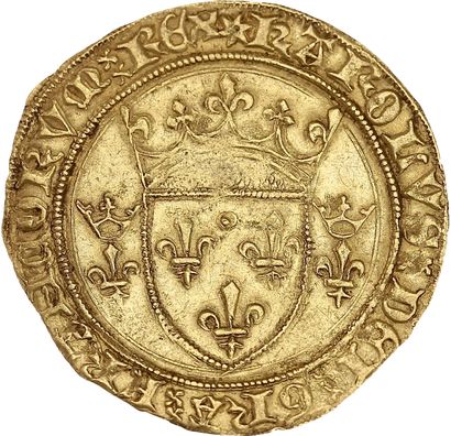 CHARLES VII (1422-1461)
Gold shield with...