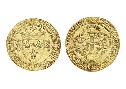CHARLES VII (1422-1461)
Gold shield with...