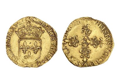 CHARLES IX (1560-1574)
Golden shield with...