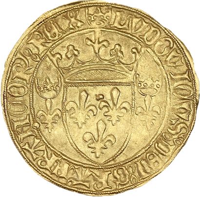 LOUIS XI (1461-1483)
Gold shield with a crown....