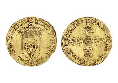 CHARLES IX (1560-1574)
Golden shield with...