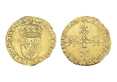 CHARLES IX (1560-1574)
Golden shield with...