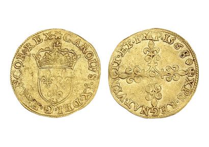 CHARLES IX (1560-1574)
Golden shield with...