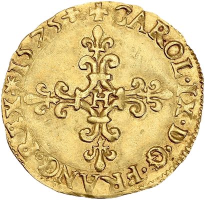 HENRI III (1574-1589)
Gold shield with sun,...