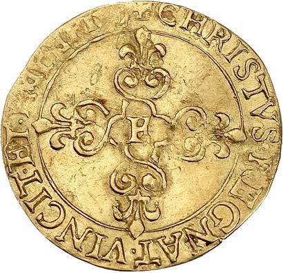 HENRI III (1574-1589)
Gold shield with sun,...