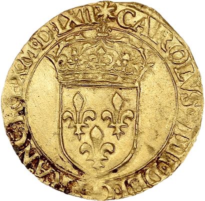 CHARLES IX (1560-1574)
Golden shield with...