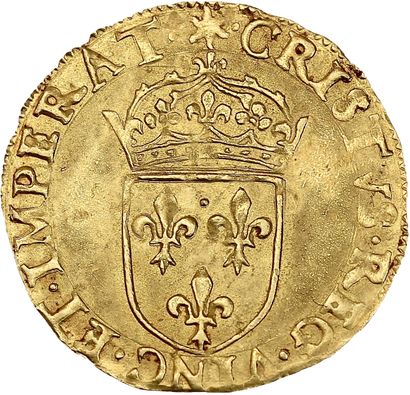 HENRI III (1574-1589)
Gold shield with sun,...