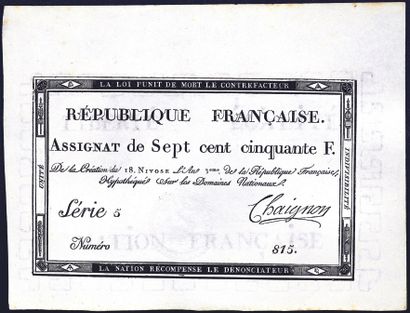 FRANCE, Epoque révolutionnaire 
Assignat...