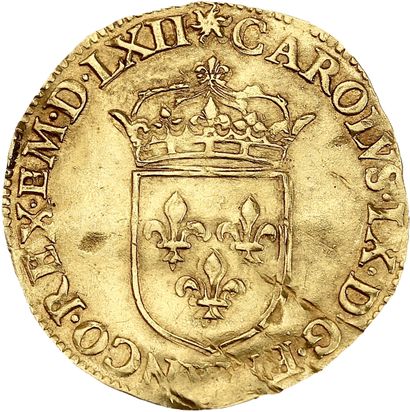 CHARLES IX (1560-1574)
Golden shield with...