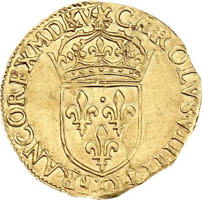 CHARLES IX (1560-1574)
Golden shield with...