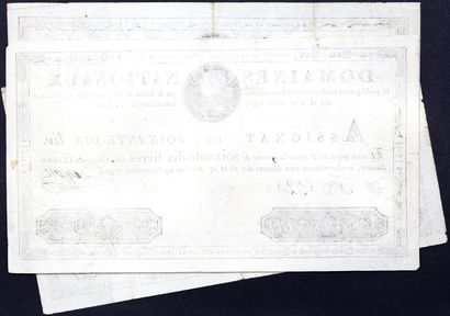 FRANCE, Epoque révolutionnaire 
Three assignats...