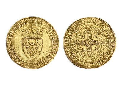 CHARLES VI (1380-1422)
Gold shield with a...