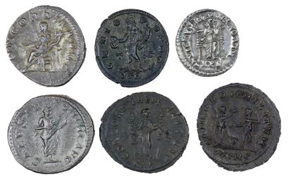 EMPIRE
Antoninian: 5 varied copies from Elagabalus...