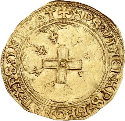 HENRI II (1547-1559)
Gold shield with a cross....