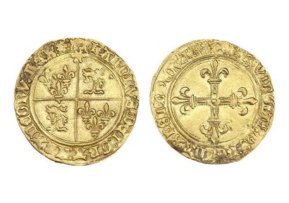 CHARLES VIII (1483-1498)
Gold shield with...