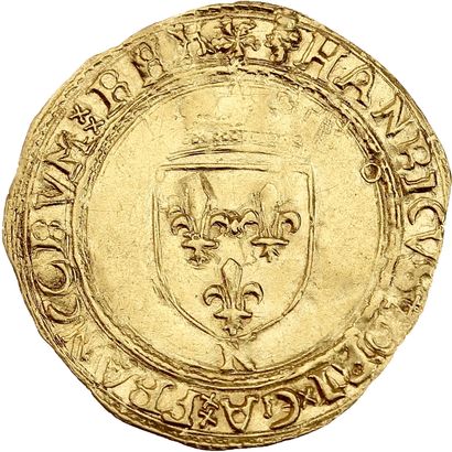 HENRI II (1547-1559)
Gold shield with a cross....